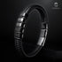 Lederarmband herren mit gravur schwarz uniqal